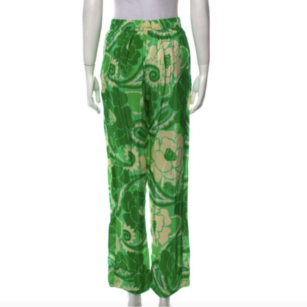 FARM Rio Green Floral Pants - Picture 2 of 5